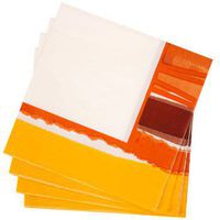 Napkins: Lucheon, Beverage & Guest (13", Orange Zig-Zag)