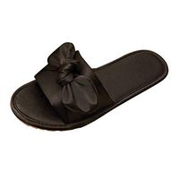 Women Slides Fashion Soft Sole Home Bathroom Slippers Beach Sandals Lightweight Cozy Bedroom Shoes Black