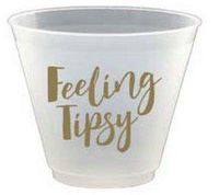 Feeling Tipsy Plastic Flex Wine Cups 9oz 8pk F172483 By Slant