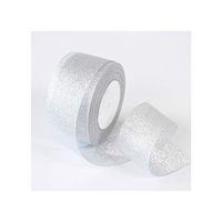 White Pink Black Blue Red Green Purple Yellow Satin Ribbons Christmas Halloween Wedding Birthday Party Gift Box Wrapping Ribbons,Silver,15Mm