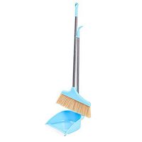 YJIUJIU Broom and Dustpan Set Upright Dustpan with Clean Broom Combo for Home, Kitchen, Lobby and Office Dust Cleaner Sweeper Easy to Store Away and Hang