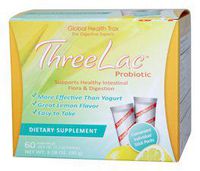 Kirkman THREELAC || 60 Count || Gluten Free || Probiotic || Formulation of Three Potent microflora in a Lemon-Powder Base