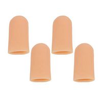 SUPVOX 20pcs Toe sleeve cap closed toe fabric sleeve protectors relieve pain from corns blisters hammer bunion (Size L)