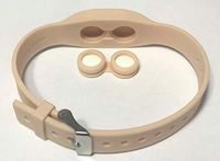 Pillbands - Adjustable Silicone Wristband with Chamber for Holding Aspirin, Benadryl, Tylenol 3, Tylenol 4, Maxalt, and Other medications (Tan)