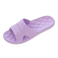 Emimarol Woman’s Man’s House Indoor & Outdoor Slippers Anti-Slip Massage Shower Spa Bath Pool Gym Slides Flip Flop Purple