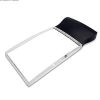 Jing Boutiques/LED Light 5X Large Rectangular Handheld Magnifier Reading Magnifying Glass 58 X 102mm Rimless Distortion Free Lens for Seniors, Low Vision, Books, Pages, Magazines, Newspapers，Maps