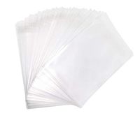 Shapenty 100PCS Small Clear Resealable Cello Cellophane Treat Gift Bags Sleeves Bakery Cookie Candle Candy Soap Jewelry Self-Adhesive Sealing OPP Poly Bags (3 x 4.7 Inch)