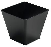 Fineline Settings 10-Piece Tiny Temptations Cube Bowl, 2-Ounce, Black