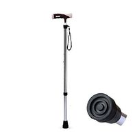 HXZXH Canes for Men and Women Fashionable Walking Cane Stick with Rubber Tips Prongs Heavy Duty Adjustable Light Weight Hand Crutch with T Handle Aluminum Silver