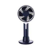 Mxcudu Mini USB Fan with LED Night Light 3 Speed Handheld Fan Portable Stroller Table Fan with USB Rechargeable Battery Cooling Folding Electric Fan for Indoor Outdoor (Black)
