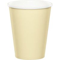 48 Ivory Premium 9oz Hot/Cold Cups Bulk Party Supply Wedding Shower Birthday Anniversary