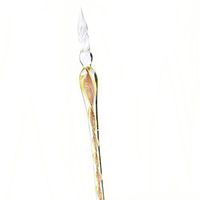 NUOLUX Glass Dip Pen Signature Pen Crystal Dip Sign Gift Pen for Writing (Yellow)