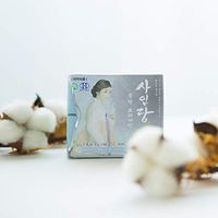 Saimdang Korean Cotton Feminine Pads 75 Count - Natural, Herb Infused Pantyliners