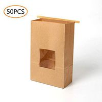 tomoyou 50 Pcs Brown Kraft Paper Bags for Shopping/Packaging / Paper Grocery Bag/Party / Craft/Gifts Bags/Burger Paper Bag/Sandwich Paper Bag