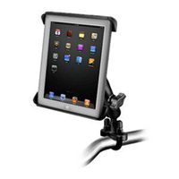 RAM MOUNTS (RAM-B-149Z-TAB3U Handlebar Or Rail Mount with Tab-Tite Universal Clamping Cradle for The Apple Ipad 4, Ipad 3, Ipad 2 and Ipad 1 with Or Without Light Duty Case