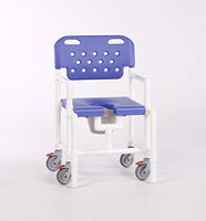IPU ELT8250 MS Mid-Size Elite Rolling Shower Chair Commode for use Over Toilet, Bedside and in The Shower (Blue)