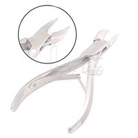 LAJA IMPORTS Professional Stainless Steel Heavy-Duty Toenail Nippers for Thick or Ingrown Nails. Suitable for Podiatrists. Curved Cutting Jaw with Safety Cap. Double Spring