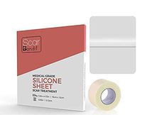 Scar Bandit 1 Large 5.9" x 4.72"| 12x15 Silicone Gel Sheeting for C Section, keloids, Surgery, Burn Scars, Acne Treatment | Old and New Scars