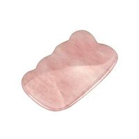 Rose Quartz Gua Sha Scraping Massage Tools, Natural Stone Guasha Board Facial Massage Tools for SPA Acupuncture Therapy Trigger Point Treatment