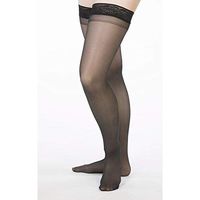 Allegro 8-15 mmHg Essential 82 Sheer Support Thigh High Hose, Black, XXX-Large