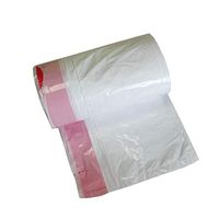 Small Trash Bags Fangkun 4 Gallon 42 Bags White Drawstring Bathroom Garbage Bags 15 Liter Wastebasket Trash Can Liners for Home Office Bins, 42 count