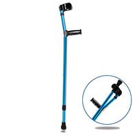 Forearm Crutches Made of Aluminum Alloy, Wavy line handrails, Double-Screw Fastening Clavicle, Lightweight Adjustable Height for Adult,Single