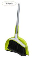 Casabella Basics Broom with Dustpan, Silver and Green (Thrее Расk)