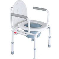 JLL Heavy Duty Bedside Commode Chair with Drop-Arm (for Easy Transfer) 500 Lb. Weight Capacity, Extra Wide Commode Chair