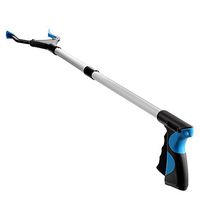 Reacher Grabber Tool, 32" Foldable Grabber Reacher for Elderly, Lightweight Extra Long Handy Trash Claw Grabber, Reaching Assist Tool for Trash Pick Up, Nabber, Litter Picker, Arm Extension (Blue)
