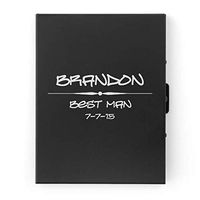 Engraved Matte Black Stainless Steel Hard Cigarette Case Custom Personalized