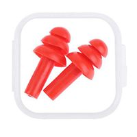 AKOAK 1 Pack Silicone Earplugs, Sound Insulation and Noise Reduction Environmental Protection, Suitable for Waterproof, Anti-Noise, Swimming, Learning, Sleeping, etc (red)