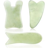 SAYOPIN Gua Sha Board Guasha Scraping Massage Tool Set of 3 SPA Salon Acupuncture Skin Facial Care Treatment Therapy Trigger Point Treatment Lifting Your Face and Iymphatic Drainage(Green)