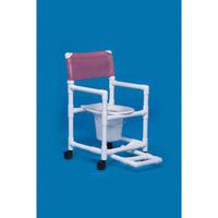 Standard Line Commode with Footrest Mesh Bag Color: Wineberry