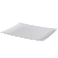Lillian 11-3/4 X 9 Inch Rectangular Plastic Plates, 10 Count, Pearl