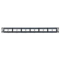 CPP24WBLY: Panduit Patch Panel, 24 Port, Modular, Black