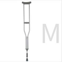 Underarm Crutches (Aluminum) - Universal Underarm Ergonomics Handle for Hand Grips – Adjustable Post Injury or Surgery Support for Men, Women and Teens,Single,M