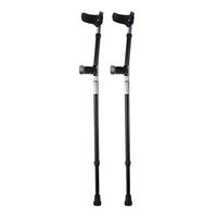 Crutches Canes Arm-Elbow Medical Light Walker Telescoping Anti-Slip Armpit Under, Weight-Bearing Approx. 100KG (Color : Black)