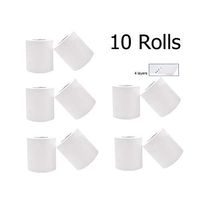 Paper Toilet Bathroom 10 Roll 50g Tissue Paper White 4 Ply High Absorbent Bulk Toilet Paper Recycled Bath Tissue