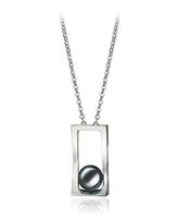 Athena Black 7-8mm AA Quality Freshwater White Bronze Cultured Pearl Pendant for Women