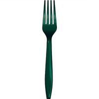 Creative Converting 010474B Emerald Green Cutlery (Prem) Bulk Forks (12pks Case)