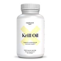 Supplement Spot Antarctic Krill Oil 1000 mg | Omega 3 Krill Oil Supplement with Red Astaxanthin | EPA DHA Krill Oil Supports Joint Brain & Heart Health (60 softgels)