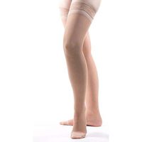 Allegro 20-30mmHg Essential 8 Sheer Thigh High Closed Toe Hose, Nude, X-Large