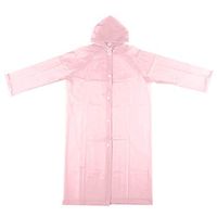 Meidexian888 Outdoor Raincoat,Adult EVA Jelly Gel Unisex Adult Non-Disposable Long Raincoat (Pink)