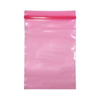 QQ Studio Small Polyethylene Flat Recloseable Ziplock Bags (4" x 6" (100 Bags), Pink)