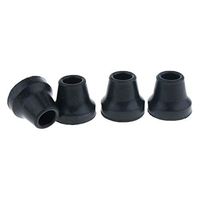 LoveinDIY 4pcs Soft Rubber Tip for Cane Crutch Chair 5/8 Inch Black Gray - Black