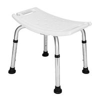 Bath Chair, Height Adjustable Aluminium Alloy Elderly Bath and Shower Chair Without Backrest Medical Transfer Bench Bathtub Chair Shower Seat