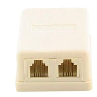 GOOD CHOICE for 4C RJ11 Beige Dual Telephone Surface Wall Mount Phone Jacks Outlet