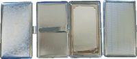 Eclipse Stainless Steel Cigarette Case with Mirror Holds 120's