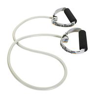 TheraBand Resistance Tubes, Professional Latex Elastic Tubing with Soft Handles for Physical Therapy, Lower Pilates, at-Home Workouts, and Rehab, 50 Inch, Silver, Super Heavy, Advanced Level 2