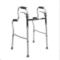 GYZ GY Elderly Walker, Aluminum Alloy with Two-Hand Brakes with Wheels Lightweight Adjustable Height, Load up to 220 pounds Medical Supplies (Color : B)